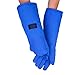 egowz Cryogenic Gloves Low Temperature LN2 Liquid Nitrogen Protective Gloves Cold Storage Safety Frozen Gloves (Blue Elbow Length/19)