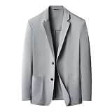 [Yeagio] テーラードジャケット メンズ 接触冷感 夏服 サマージャケット 冷感 ストレッチ 薄手 無地 軽量 涼しい 吸汗速乾 通気 UVカット 細身 ビジネス カジュアル 夏アウター