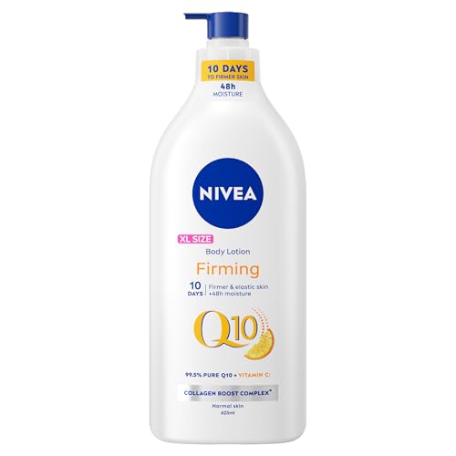NIVEA Q10 Firming Body Lotion + Vitamin C (625ml) with Collagen Booster Complex 48H Moisturiser