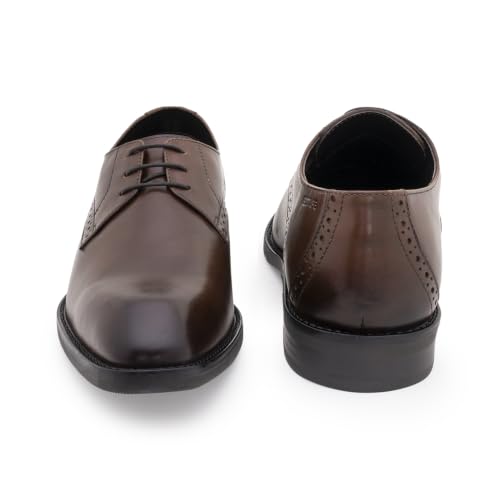 Image of Red Tape Men's Formal Shoes Black Leather Round Toe Lace-Up