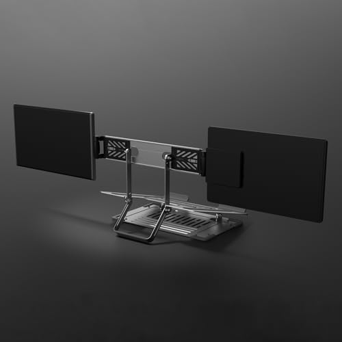 Anvazise Monitor portátil triplo, 11.6''/14.1'' FHD IPS extensor de monitor duplo Laptop Screen