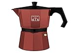 Cafetera Cecotec cafetera Italiana MokClassic 300 Garnet. Fabricada en Aluminio Fundido, Apta para Diferentes Tipos de cocinas, para 3 Tazas de café