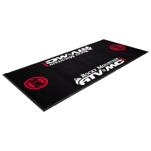 Rocky Mountain ATV/MC Motorcycle Mat 86 x 40 Heavy-Duty Garage Floor Mat for Dirt Bikes Street Bikes & ATVs Absorbent Top with Waterproof Backing Protects Against Oil Fuel & Coolant Spills