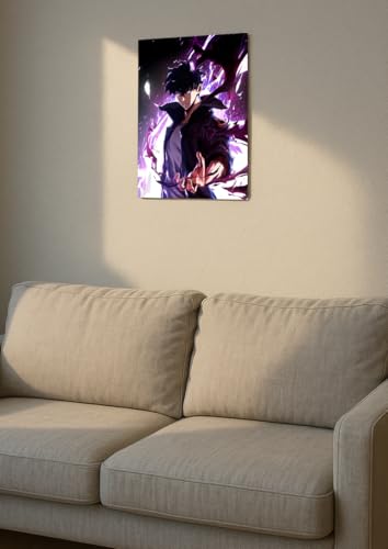 Image of NIJUKA Anime Printed Metal sheet Poster For Home And Room Decoration | For Anime Art Fans Boys And Girls (Jin wo Deadly look)