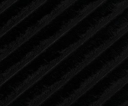 Gözze - Non-Slip Soft Bath Mat, 100% Polyester, 60 x 100 cm - Black, 60 x 100 cm (Rectangular) - Image 3