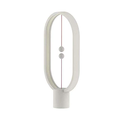 ALLOCACOC Heng Balance Lamp - Ellipse Magnetic Mid-air Switch USB Powered LED Lamp, Warm Eye-Care LED Lamp, Table Lamp, Decoration for Bedroom, Living Room, Dining Room and Office (White) ALLOCACOC Heng Balance Lamp - Ellipse Magnetic Mid-air Switch USB Powered LED Lamp, Warm Eye-Care LED Lamp, Table Lamp, Decoration for Bedroom, Living Room, Dining Room and Office (White)