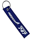 Boeing 747 Jumbo Jet Passenger Model Aircraft Aerospace Aviation Design Manufacturer Air Airplane Airline Flight Keychain Key Tag Chain Fob Ring