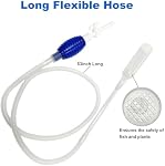 Aquarium Fish Tank Cleaning Tools, Algae Scrapers Kit, 5 in 1 Fish Tank Gravel Cleaner, Siphon Vacuum for Water Changing and Sand Cleaner