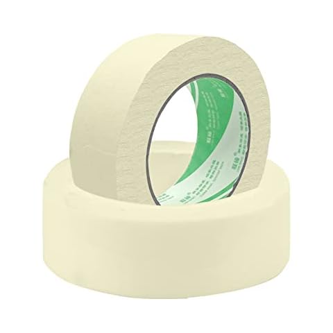 Snowyee Masking Tape, Wide Masking Tape for Painting 40mm x 50m Rolls Strong Adhesive Wall decorating an others (White / 3 Pieces) Cover