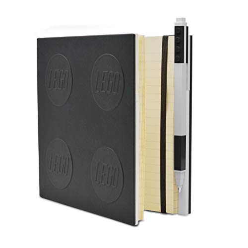 Stylo gel et carnet LEGO noir à fermeture sécurisée pour écrire
