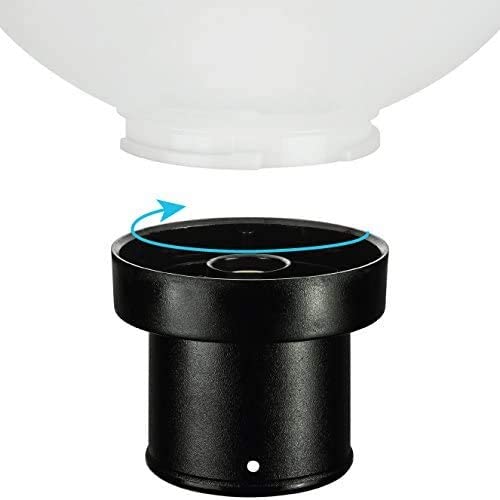 Kastlite Lamp Post Globe Combo Lighting Fixture | 12" White Acrylic Lens With Black Fitter & Twist Lock Mounting | Fits 3" Diameter Posts (Not Included) | Comes With With 5000K Led Bulb #TOP2