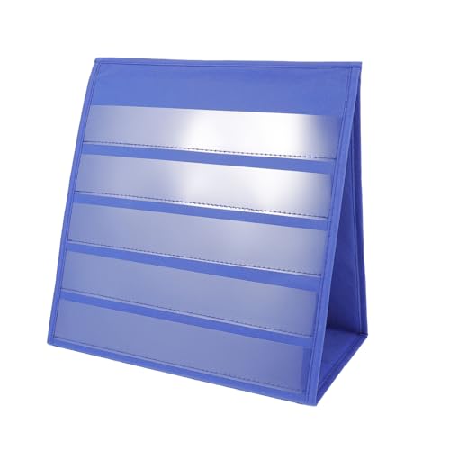 KAILIKETIY 20個 授業ディスプレイスタンド 教室 教える 卓上卓上ポケットチャート 青