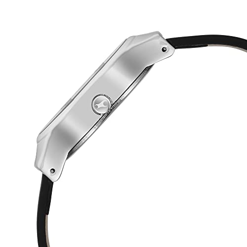 Image of Fastrack Snob X Quartz Analog Black Dial Black Leather Strap Watch for Girls - NS6283SL03