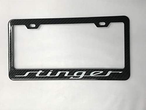 SunteeLong Stinger Racing Carbon Fiber Stainless-Steel License Plate Frame Cover for(1)