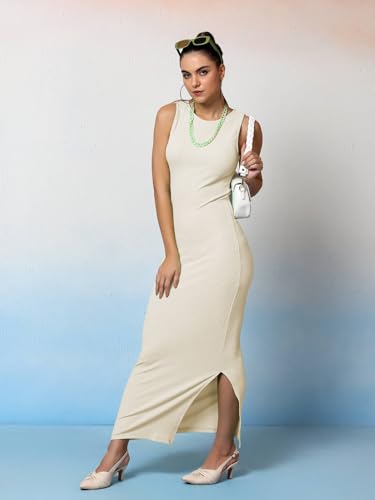 Image of KOTTY Women's Flowy Midi Round Neck Plus Size Dress