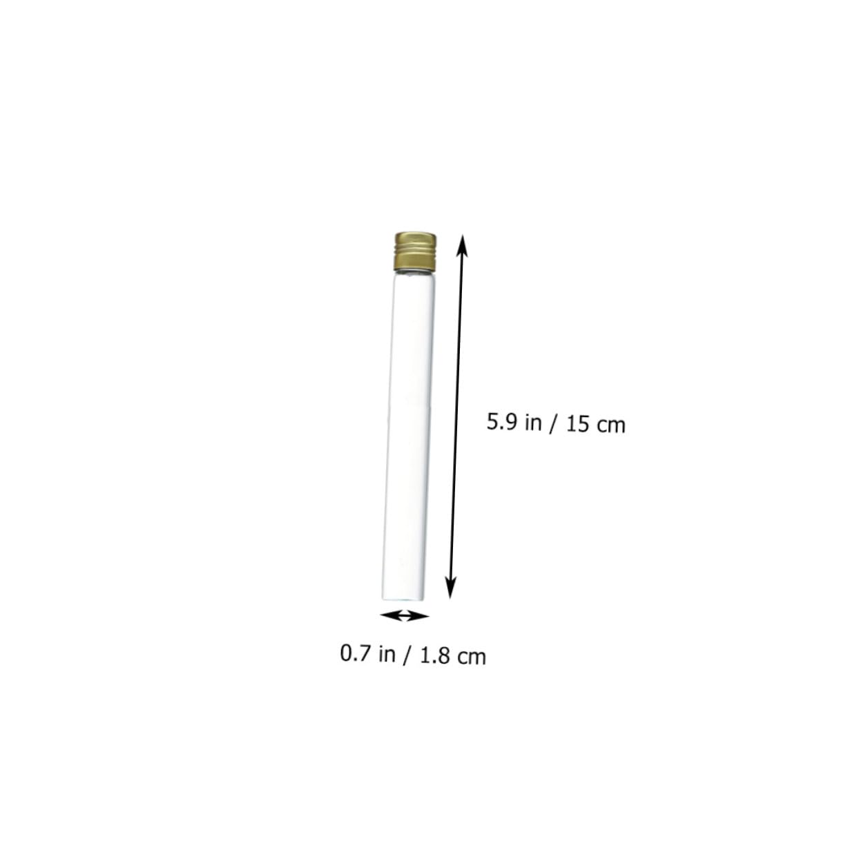 Provetta in Vetro Borosilicato 18x150 Mm con Tappo a Vite 20 Pezzi | Fondo Arrotondato, Parete Liscia con Scala Graduata, Resistentegli Agenti Chimici e Tenuta per Campioni