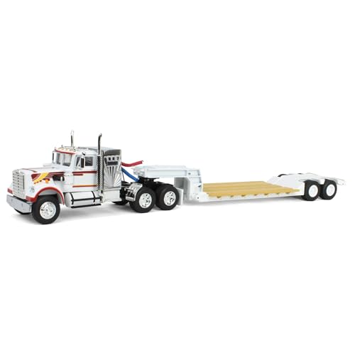 First Gear 1:64 White Western Star 4900 Camión y Remolque