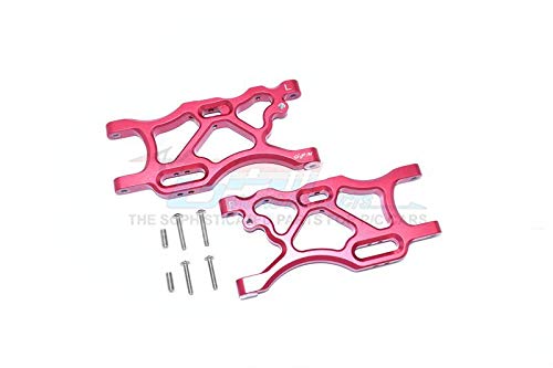 Arrma Aluminum Rear Lower Arms - 2-Piece Set Red, For Limitless/Infraction/Typhon 1/7 & 1/8 Scale RC Cars