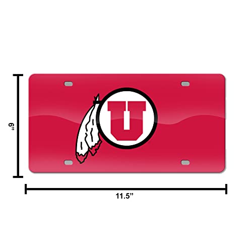 Ncaa Utah Utes Laser Inlaid Metal License Plate Tag #TOP4