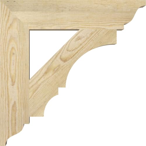 Ekena Millwork 4"W x 20"D x 20"H Balboa Traditional Rough Sawn Bracket, Douglas Fir by Ekena Millwork - Image 3