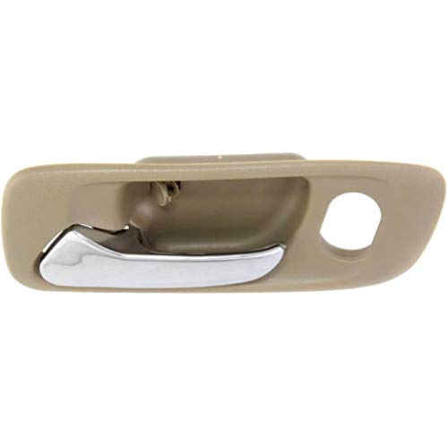 Karparts360 Door Handle For Honda Accord 1998-2002 Driver Side | Interior | Front | Beige Bezel | W/Chrome Lever | With Door Lock Hole | Trim:all Submodels | Ho1352118 | 72165S84A01Zc #TOP3