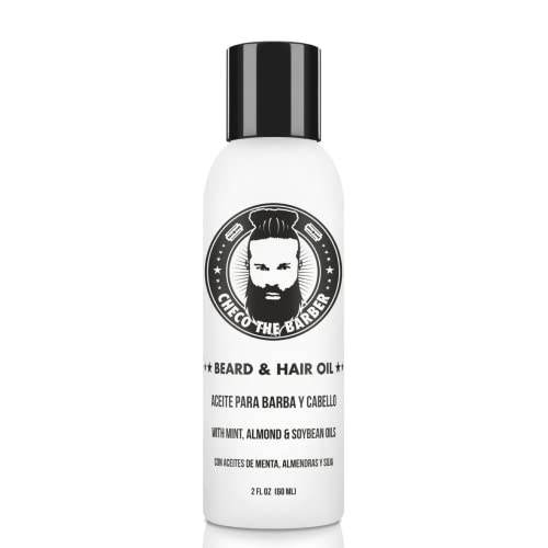Checo The Barber Beard Oil: With All Mint, Almond And Soy Oils, Beard & Hair Oil, With Excellent And Nourishing Ingredients, Premium Quality Beard Oil #TOP27