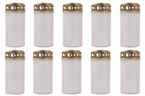 10 x Bougie tombale Blanc de 3 jours Graveur funéraire Bougie Lanterne Funéraire deuil Bougie Fabri