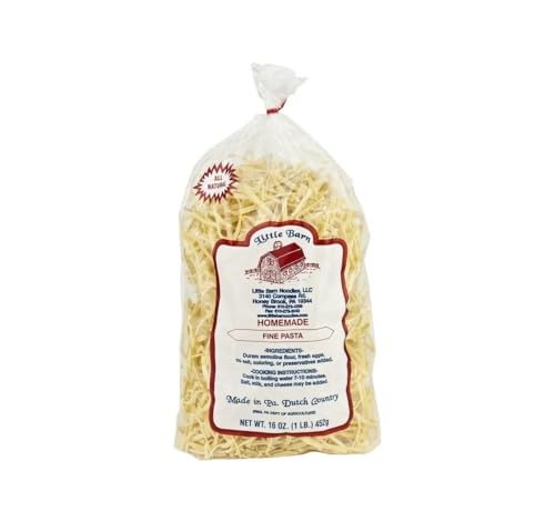 AmishTastes Little Barn Fine Pasta, Homemade in PA Dutch Country, 16 Oz. (Pack of 2)