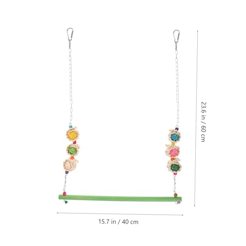 BESPORTBLE Pet Swing Parrot Standing Perch Bite-Resisting Parrot Swing Parrot Accessories Wooden Bird Swings Bird Swing Plaything Bird Wood Swing Cage Bird Swing Bird Swings for Parakeets - Image 6