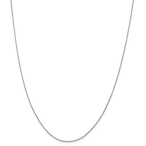 Solid 925 Sterling Silver .6mm Box Chain Necklace 24