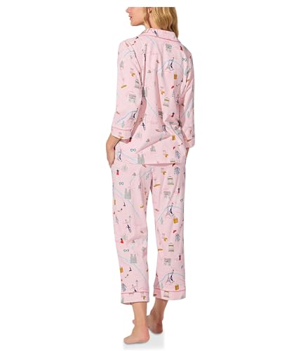 BedHead Pajamas Women's 3/4 Sleeve Classic Stretch Jersey Cropped Pj Set3