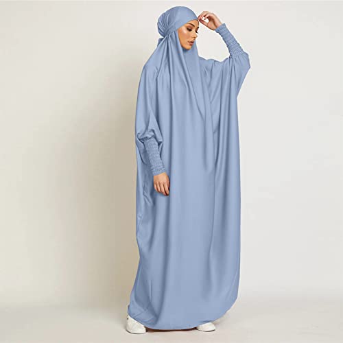 Abaya de prière musulmane khimar kaftan fluide style Dubaï - 4
