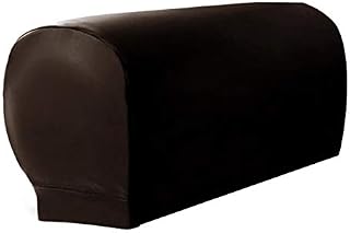 Yiran Armchair Arm Covers, 2pcs Armrest Cover Ultra Thick and Soft PU Leather Stretch Arm Cover for Recliners Sofas Chairs Elastic Waterproof Furniture Armrest Protector