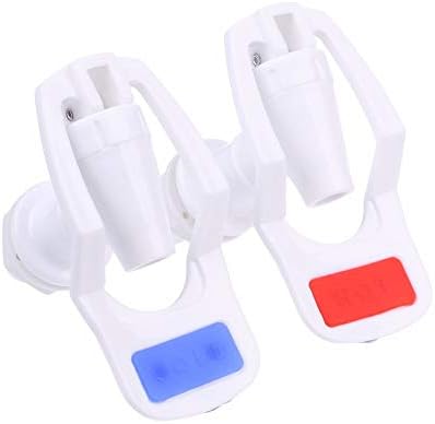 2 Pcs Water Dispenser Replacement Push Type White Plastic Tap Faucet Kitchen Drinking Supplies