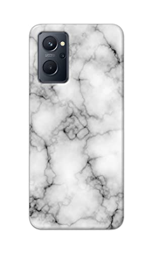 Image of Light White Marble Texture Natural Pattern Hard Back Case Cover for Realme 9i Back Cover -(J5) VNS2230