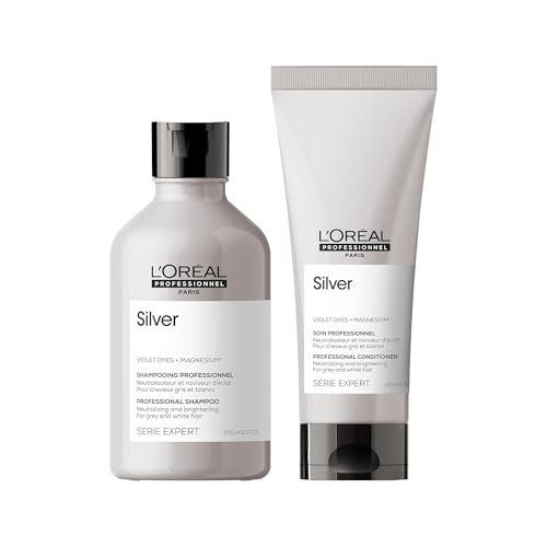 LOreal Professionnel Serie Expert DUO Silver Shampoo 300ml and Conditioner 200ml