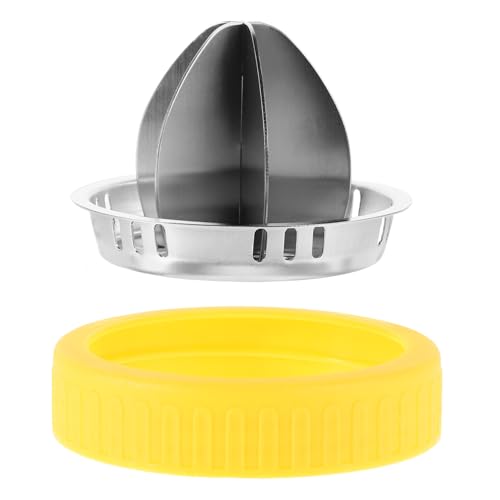 GRIRIW Manual Juicer Stainless Steel Citrus Squeezer with Ergonomic Handle for Maximum Juice Extraction Easy to Clean for Home Commercial Use