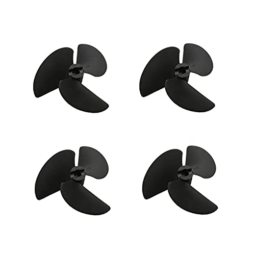 XEBRAD 4PCS RC Boot 3-Blatt Nylon Propeller Durchmesser 36mm/47mm/52mm/55mm/57mm Marine Paddel Mit 4mm/4,76mm Welle Loch Kunststoff Requisiten Bootspropeller aus Metall(4x47mm)
