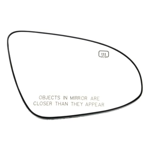 HuLuWaa 1pc Right Passenger Side Heated Exterior Rear View Mirror without Trun Signal Convex Glass...