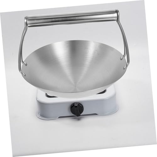 Wok de acero inoxidable con mango ergonómico para inducción miniatura 6