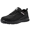 LARNMERN Safety Trainers Waterproof Steel Toe Cap Trainers Men Women Puncture Proof Safety Shoes Comfortable Lightweight Breathable(Black B,9.5UK) #1