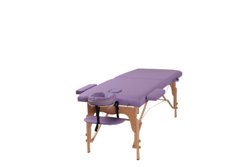 The Best Massage Two Fold Purple Portable Massage Table - PU Leather High Quality - by Heaven Massage