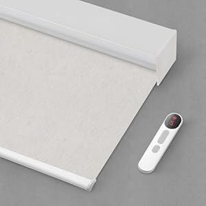 Motorized Blinds with Remote,100% Blackout Smart Roller Blinds Compatible with Apple Homekit Google Home and Alexa Via HUB,and Motorized Window Blinds Customized