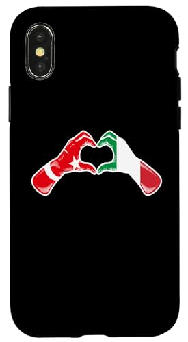 Hülle für iPhone X/XS Türkei Italien Flagge - Türkisch Italienisch Herz