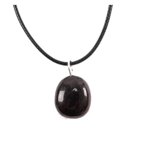 Coco Papaya Collier Grenat Rouge du Brésil AAA - Pendentif Pierre roulée + Cordon
