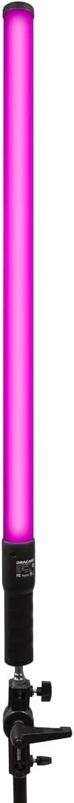 Dracast X-Series 800 Full Color Spectrum RGBWW Tube LED Video Light | App Control | Adjustable Color Temperature CCT 2700K - 6500K | Special Effects and Presets | Internal 2600 mAh Battery | 96+ CRI