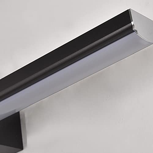 Lampe de miroir de bain LED moderne acrylique noir vanité 8