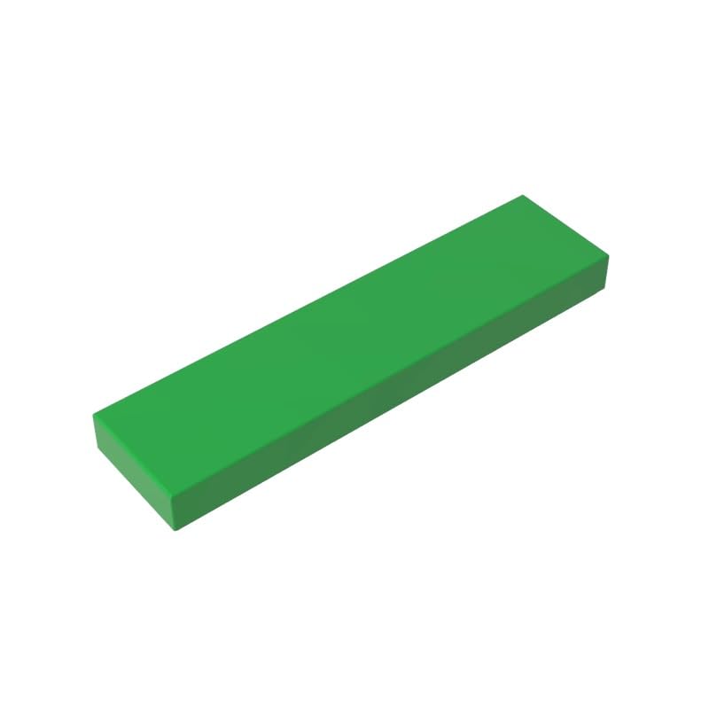 Gobricks 2431 Foundation Plate Tile 1x4 with Groove 50 Pieces GDS-563 Compatible with Lego Building Blocks Color:Bright Green — image 1