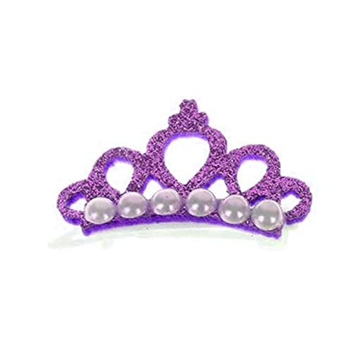 Fashion Dog Hair Clip Pet Puppy for Cat Hairpins Grooming Faux Pearl Crown Hairgrip Photography Props Headdress