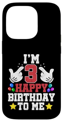 I'm 3 Happy Birthday To Me �ʔ��� 3�΂̒a���� �j�̎q �a���� �X�}�z�P�[�X iPhone 14 Pro �p